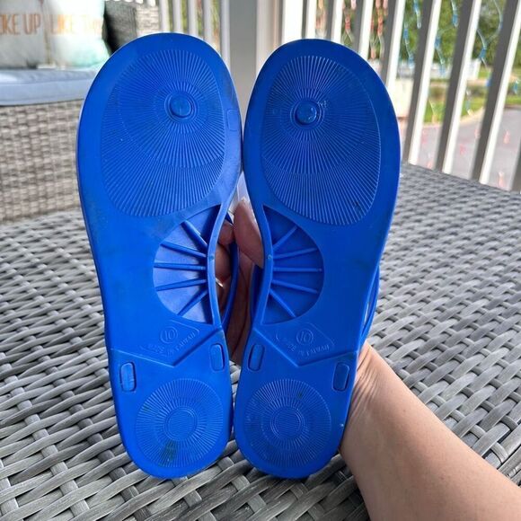 University of Kentucky Wildcats Flip Flops Women 10 Blue White Preppy Bow Big Bl - Picture 6 of 7